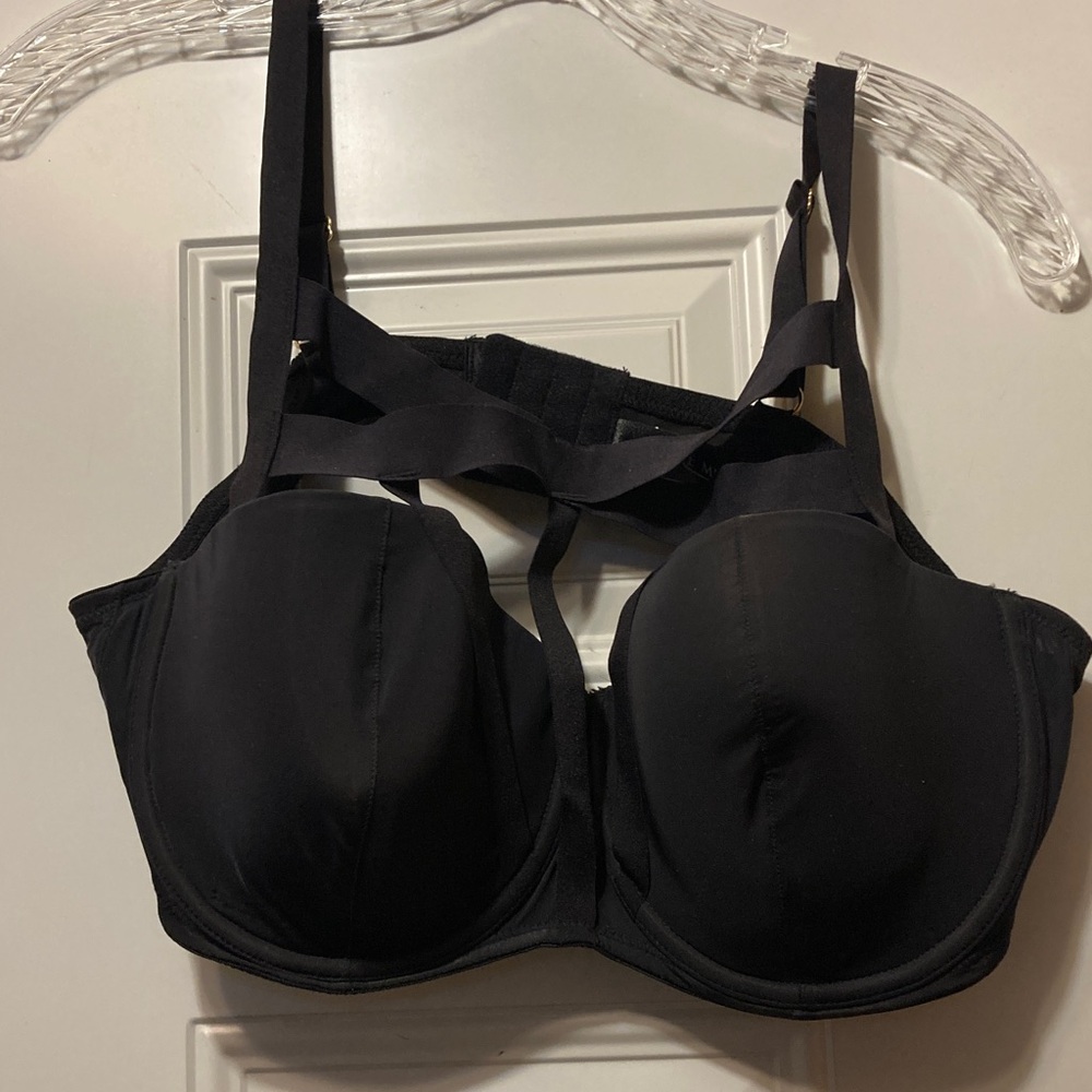 Adore Me Black Strappy Underwire Balconette Bra - Women Intimates 40D